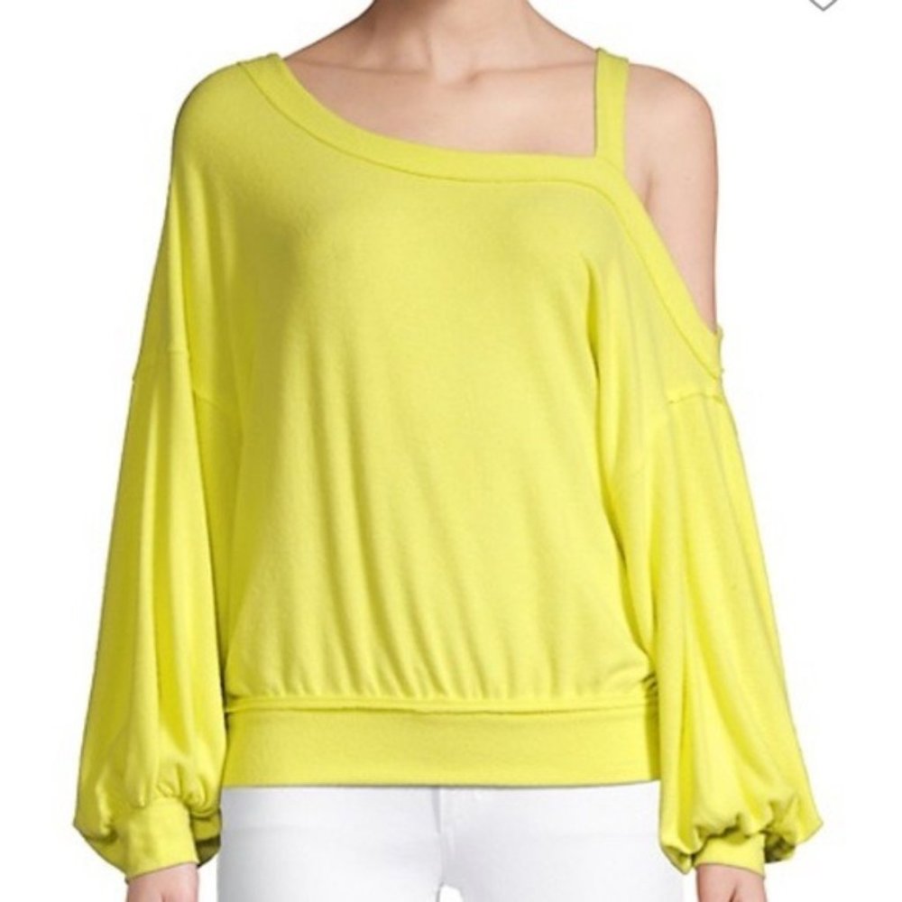 Free people long sleeve cut out shoulder top